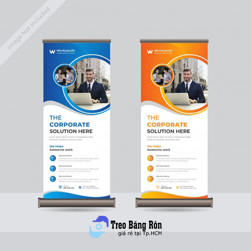 mẫu standee doanh nghiệp